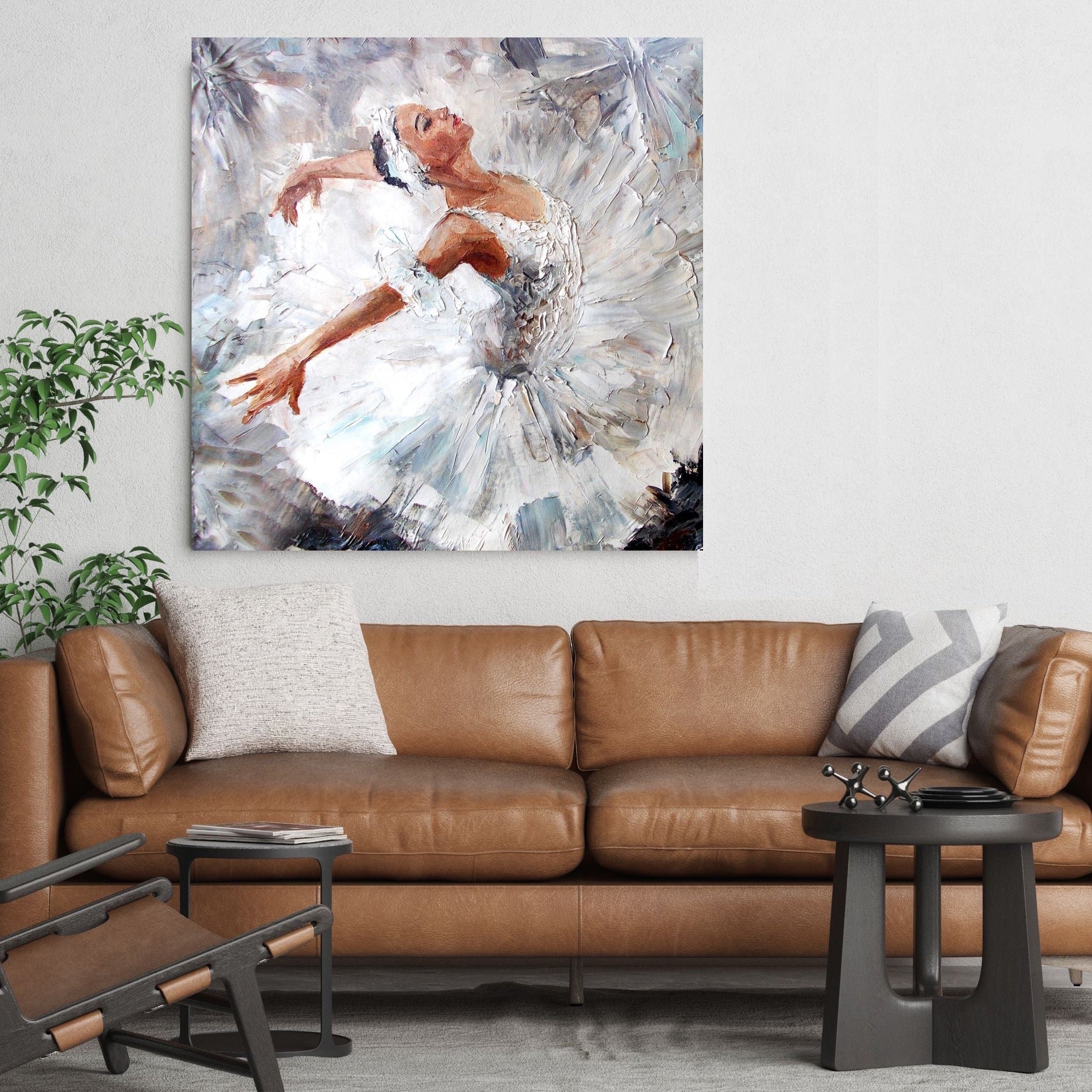 Schilderij Swan Lake (Canvas) (Canvas)